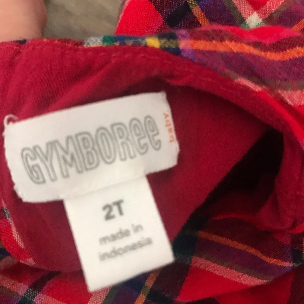Gymboree Plaid Holiday Party Toddler Dress • Fully Lined